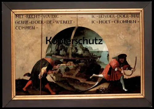 ÄLTERE POSTKARTE WASSERBURG ANHOLT DURCHGANG DURCH DIE WELT JOACHIM PATINIR ISSELBURG earth cpa postcard Ansichtskarte