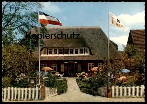 ÄLTERE POSTKARTE ST. PETER-ORDING CAFÉ GLÜCK IM WINKEL FRIEDRICH JENSEN Ansichtskarte AK postcard cpa