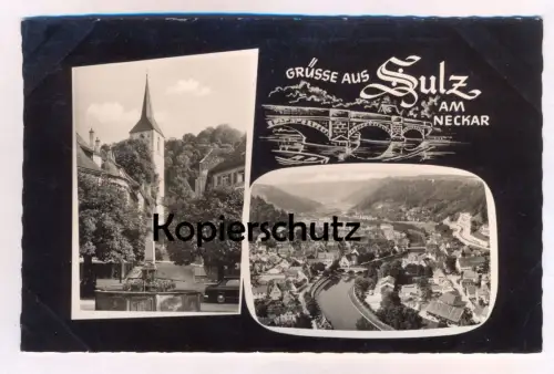 ÄLTERE POSTKARTE GRÜSSE AUS SULZ AM NECKAR 1961 Landkreis Rottweil cpa postcard Ansichtskarte AK