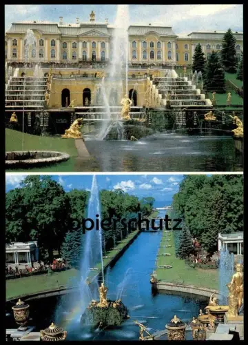 ÄLTERE POSTKARTE LENINGRAD PETERHOF Sankt Petersburg St. Peterburg Russia Russland cpa postcard AK