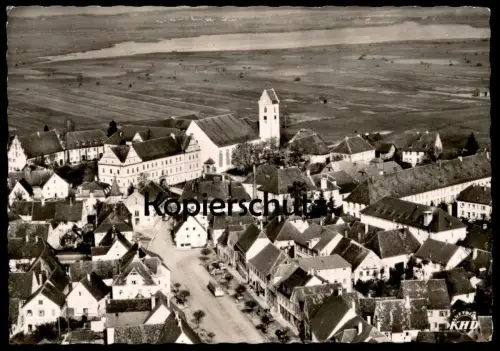 ÄLTERE POSTKARTE BUCHAU AM FEDERSEE FLIEGERAUFNAHME LUFTBILD Panorama Total Totalansicht Ansichtskarte AK postcard cpa