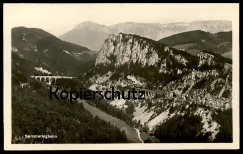 ALTE POSTKARTE SEMMERINGBAHN 1927 VIADUKT SEMMERING Bahn Bahnstrecke chemin de fer Gleiste postcard Ansichtskarte AK cpa