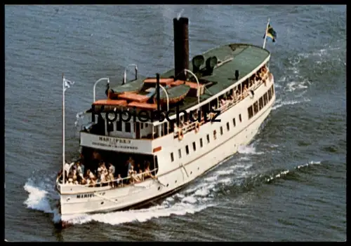 ÄLTERE POSTKARTE SS MARIEFRED BJÖRKFJÄRDEN GAR SOMMARTID DAGLIGEN STOCKHOLM MARIEFRED Schiff Motorschiff ship bateau AK