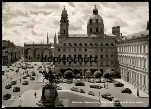ÄLTERE POSTKARTE MÜNCHEN ODEONSPLATZ BMW ISETTA VW KÄFER Auto Autos old car cars cpa postcard Ansichtskarte