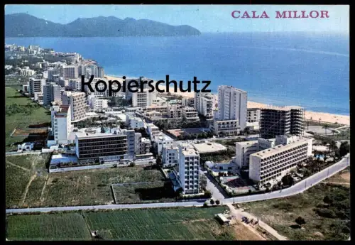 ÄLTERE POSTKARTE CALA MILLOR MALLORCA ISLAS BALEARES PANORAMA tarjeta postal postcard AK Ansichtskarte cpa
