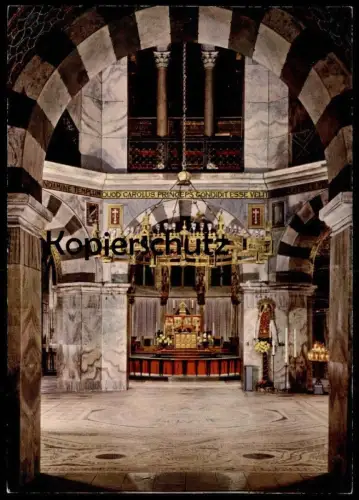 ALTE POSTKARTE AACHEN DOM INNERES DURCHBLICK OKTOGON Aix la chapelle cathédrale l'interieur Octogon Ansichtskarte AK cpa