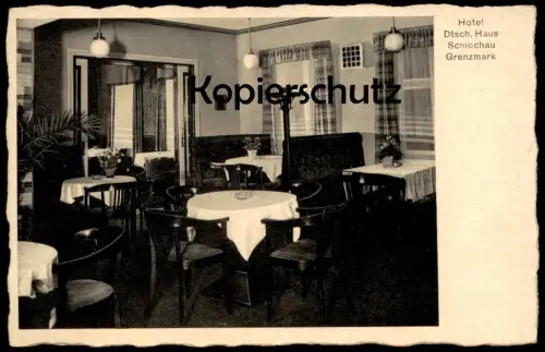 ALTE POSTKARTE SCHLOCHAU GRENZMARK HOTEL DEUTSCHES HAUS CZLUCHOW POMMERN Polska poland Polen Ansichtskarte cpa postcard