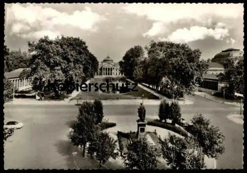 ÄLTERE POSTKARTE WIESBADEN BLICK AUF DAS KURHAUS AK Ansichtskarte cpa postcard
