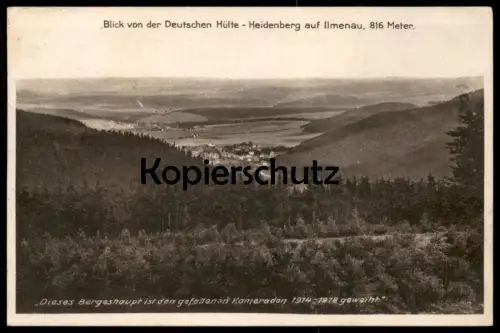 ALTE POSTKARTE BLICK DEUTSCHE HÜTTE HEIDENBERG AUF ILMENAU 1939 cpa AK Ansichtskarte postcard