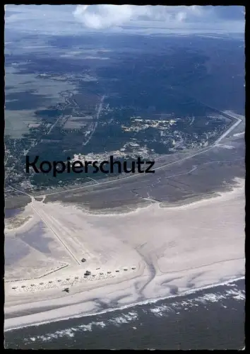 ÄLTERE POSTKARTE ST. PETER-ORDING LUFTAUFNAHME VON NORDWESTEN 1400 METER HÖHE FLIEGERAUFNAHME Wolke cloud Ansichtskarte