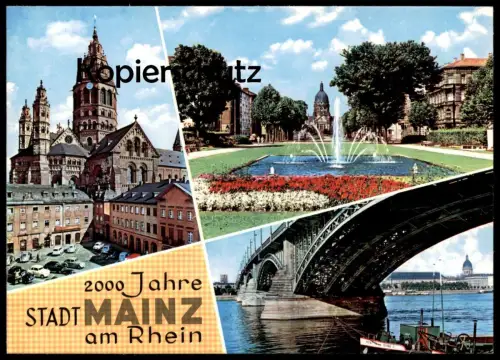 ÄLTERE POSTKARTE 2000 JAHRE MAINZ JUBILÄUMSKARTE JUBILÄUMSPOSTKARTE Jubiläum Ansichtskarte AK cpa