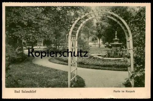 ALTE POSTKARTE BAD SALZSCHLIRF 1926 PARTIE IM KURPARK Park parc Ansichtskarte AK postcard cpa