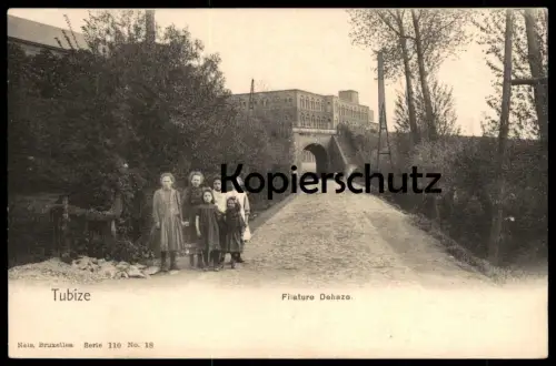ALTE POSTKARTE TUBIZE FILATURE DEHAZE Kinder children enfants Belgien belgique postcard cpa AK Ansichtskarte