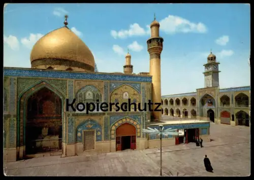 ÄLTERE POSTKARTE THE HOLY GOLDEN MAUSOLEUM SAMARRA SACRED SHRINES OF THE IMAM ALI AL-HADI COUSIN TO THE PROPHET NAJAF