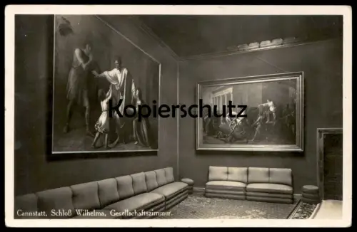 ALTE POSTKARTE SCHLOSS WILHELMA GESELLSCHAFTSZIMMER CANNSTATT BEI STUTTGART castle chateau cpa Ansichtskarte AK postcard