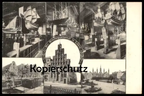 ALTE POSTKARTE DIE SCHIFFERGESELLSCHAFT IN LÜBECK 1913 Ansichtskarte AK postcard cpa