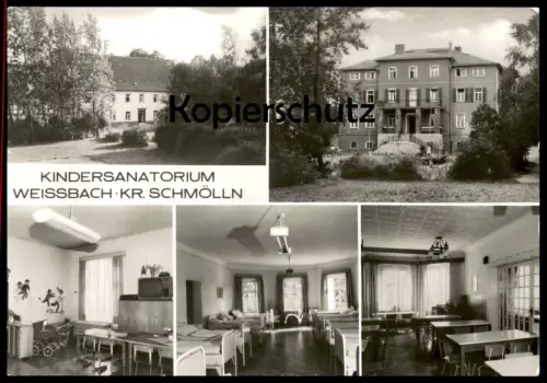 ÄLTERE POSTKARTE KINDERSANATORIUM WEISSBACH KREIS SCHMÖLLN Sanatorium Bild und Heimat Ansichtskarte AK postcard cpa