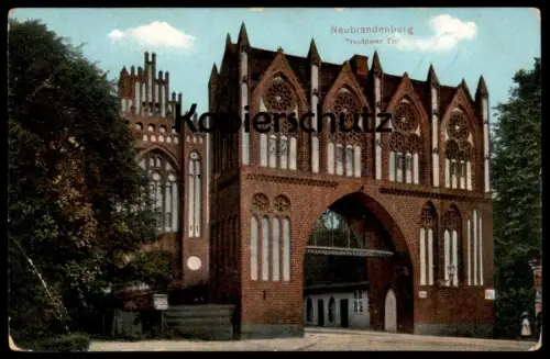 ALTE POSTKARTE NEUBRANDENBURG TREPTOWER TOR Mädchen Kind gate porte Ansichtskarte cpa AK postcard