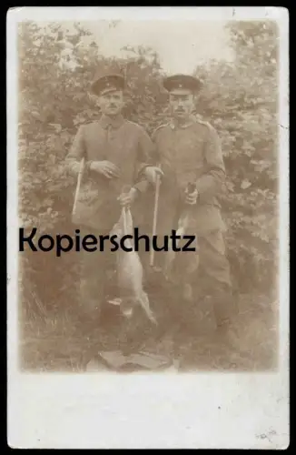 ALTE FOTO POSTKARTE JAGDSTRECKE JAGD HASE SOLDATEN Soldat hunting chasse chase Gewehr Wild Jäger photo Ansichtskarte