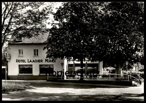 ÄLTERE POSTKARTE NIEDERMENDIG HOTEL LAACHER MÜHLE COCA COLA SCHIRM .. BIERE MENDIG LANDKREIS MAYEN-KOBLENZ Ansichtskarte