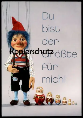 ÄLTERE POSTKARTE MARIONETTE KASPERLE ZWERG MATROJSCHKA MATROSCHKA puppet fantoche postcard Ansichtskarte cpa AK