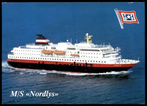 ÄLTERE POSTKARTE MS NORDLYS FÄHRSCHIFF FÄHRE ferry Schiff Motorschiff ship bateau postcard