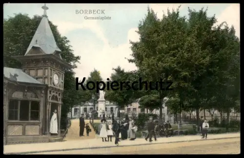 ALTE POSTKARTE BORBECK GERMANIAPLATZ 1907 ESSEN Germania-Platz Ansichtskarte cpa postcard AK