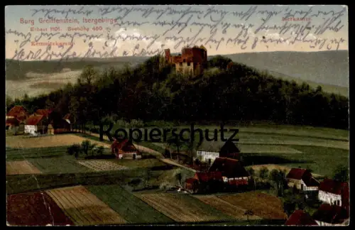 ALTE POSTKARTE BURG GREIFFENSTEIN KEMNITZKAMM ISERKAMM ISERGEBIRGE ZAMEK GRYF Schlesien Ansichtskarte cpa postcard AK