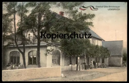 ALTE POSTKARTE GRUSS AUS LEMBRUCH GASTHOF OTTO BRINKMEYER 1913 Ansichtskarte AK postcard cpa