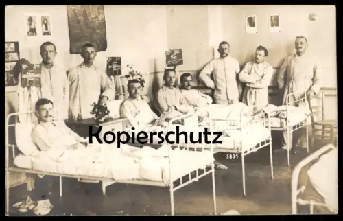 ALTE POSTKARTE HOSPITAL LAZARETT KRANKENHAUS VERM. CASSEL ÄRZTE PATIENTEN VERLAG OTTO GLIESCHE PHOTOGRAF KASSEL cpa AK