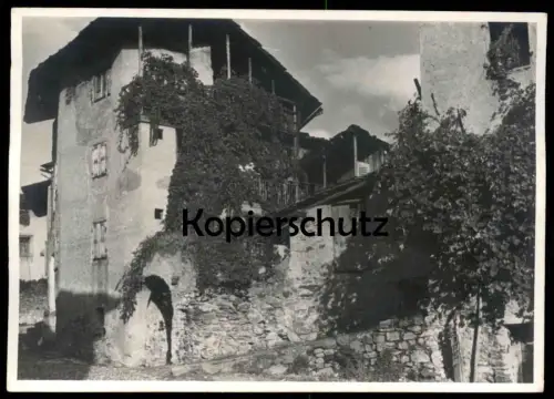 ALTE KARTE LEVICO TERME MIT ALTEM HAUS Löweneck Efeu Wein ? Trento Trentino Südtirol Italien Italia italy Foto Photo