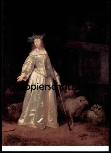 ÄLTERE POSTKARTE GESINA TER BORCH ALS SCHÄFERIN GERARD T. BORCH 1617 WASSERBURG ANHOLT ISSELBURG castle chateau postcard