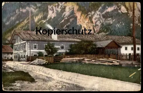 ALTE POSTKARTE SCHARNITZ GASTHOF BLAUE TRAUBE BESITZER B. SPRENGER TIROL Zur blauen Traube AK Ansichtskarte postcard cpa