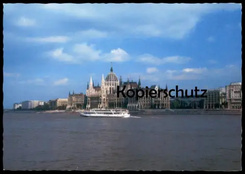 ÄLTERE POSTKARTE BUDAPEST PARLAMENT Parlement Parliament Schiff Bateau à vapeur ship cpa postcard AK Ansichtskarte