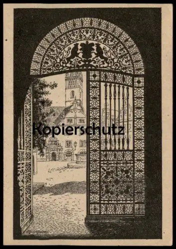 ALTE POSTKARTE DARMSTADT 1945 SCHLOSSTOR K. A, BUSCHBAUM castle chateau Ansichtskarte cpa postcard AK