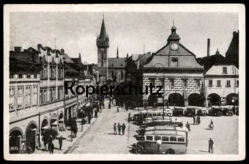 ALTE POSTKARTE DVURKRALOVE N. LABEM 1932 KÖNIGINHOF A.D. ELBE DVUR KRALOVE Bus Czech Republic Ceska Republika Tschechien