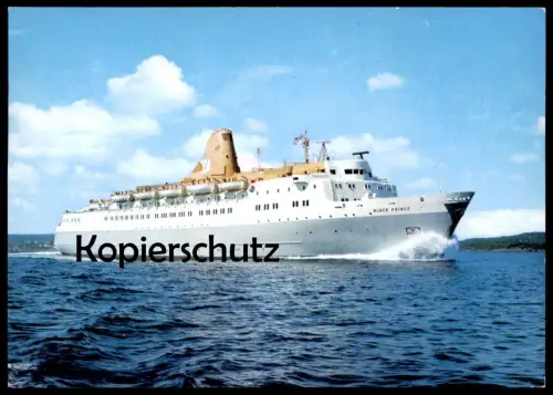 ÄLTERE POSTKARTE MS BLACK PRINCE FRED OLSEN LINES KREUZFAHRTSCHIFF ROTTERDAM CANARY ISLANDS CRUISE Schiff ship postcard