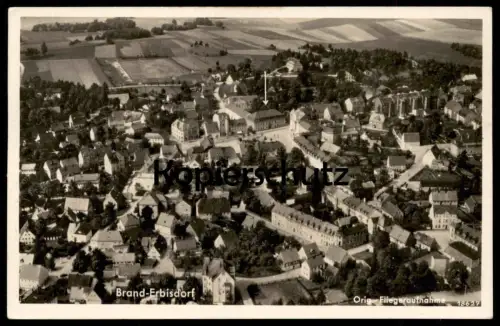 ALTE POSTKARTE BRAND-ERBISDORF ORIGNAL FLIEGERAUFNAHME 1941 HOTEL KRONPRINZ LUFTBILD PANORAMA postcard AK Ansichtskarte