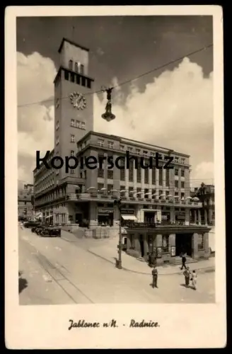 ALTE POSTKARTE JABLONEC NAD NISOU RADNICE 1937 Rathaus Ceska Tschechische Republik Ansichtskarte cpa postcard AK