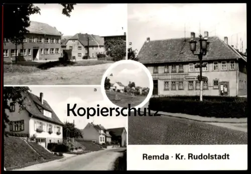 ÄLTERE POSTKARTE REMDA RUDOLSTADT RAT DER STADT SUNDREMDAER STRASSE ORTSMOTIV TEILANSICHT Ansichtskarte AK cpa postcard