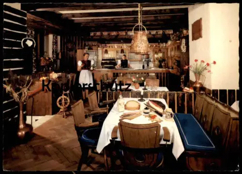 ÄLTERE POSTKARTE FREIBURG LITTENWEILER SCHWÄR'S GASTHAUS HOTEL ZUM LÖWEN SPINNRAD ALKOHOL postcard cpa AK Ansichtskarte