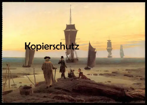ÄLTERE KÜNSTLER POSTKARTE DIE LEBENSALTER CASPAR DAVID FRIEDRICH MUSEUM LEIPZIG Schiff ship postcard cpa Ansichtskarte