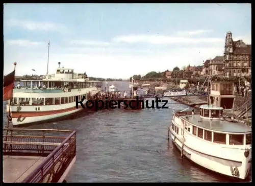 ÄLTERE KARTE KÖLN-DÜSSELDORFER ANLEGESTELLE KÖNIGSWINTER DAMPFER HILDEGUND LANDUNGSPLATZ Schiff ship photo Foto