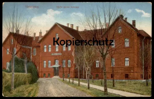 ALTE POSTKARTE VIROVITICA OPEA JAVNA BONICA Kroatien Croatia Hrvatska postcard cpa AK Ansichtskarte