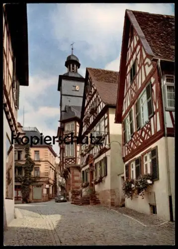 ÄLTERE POSTKARTE HEPPENHEIM KELLEREI AMTSGASSE MIT BLICK ZUM RATHAUS VW KÄFER Ansichtskarte AK cpa postcard