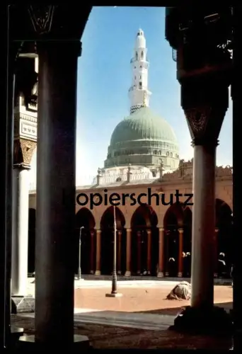 ÄLTERE POSTKARTE MEDINA THE LEGENDRY GREEN DOME IN THE PROPHET'S HOLY MOSQUE MOSCHEE cpa AK postcard Ansichtskarte
