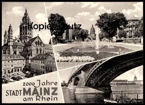 ALTE POSTKARTE 2000 JAHRE MAINZ JUBILÄUMSKARTE JUBILÄUMSPOSTKARTE Jubiläum Ansichtskarte AK cpa