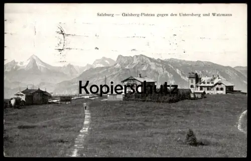 ALTE POSTKARTE SALZBURG GAISBERG PLATEAU GEGEN DEN UNTERSBERG UND WATZMANN postcard cpa AK Ansichtskarte