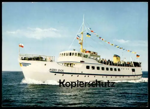ÄLTERE POSTKARTE SCHIFF M.S. MOBY DICK SEETOURISTIK LÜBECK TRAVEMÜNDE Ship Bateau cpa postcard AK Ansichtskarte