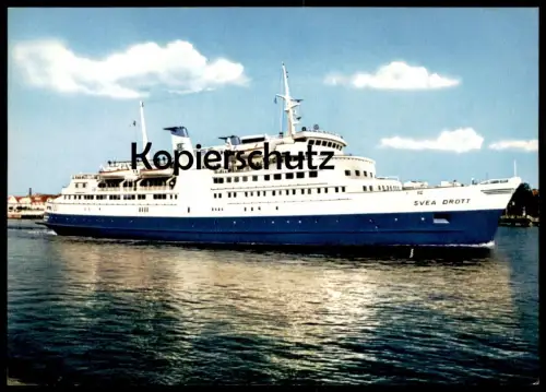 ÄLTERE POSTKARTE MS SVEA DROTT TRAVEMÜNDE KOPENHAGEN HÄLSINGBORG FÄHRE ferry Schiff Motorschiff ship bateau postcard